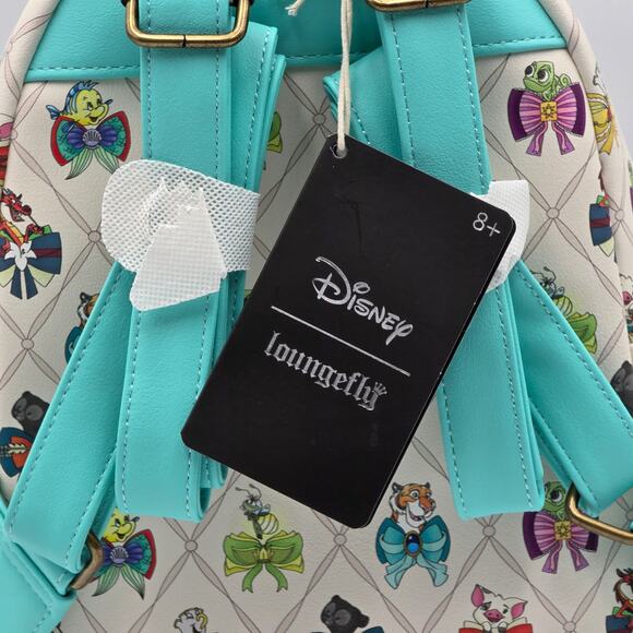 Loungefly Disney Princess Bows & Sidekicks Mini Backpack New - Picture 6 of 7